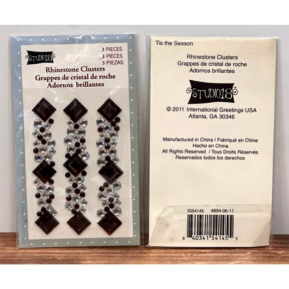 Rhinestone Clusters Jewel Diamond Studio 18 Embellishment Sticker IG54145 - Picture 2 of 2